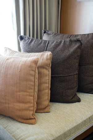 Decorative comfortable pillow natural Fabricの写真素材