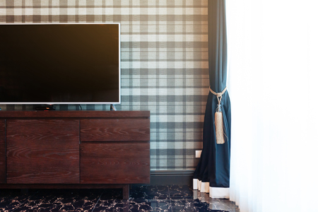 Modern television in the living roomの写真素材