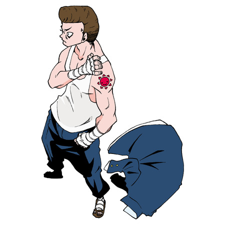 Yakuza original characterのイラスト素材