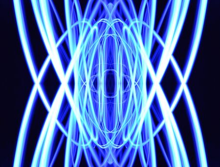 Reflecting  Blue Laser lightsの写真素材
