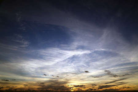A Majestic sky background at sunsetの写真素材