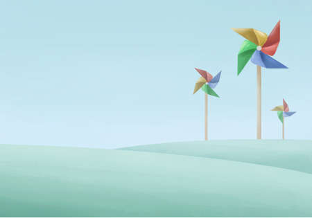 Pinwheel Windmillの写真素材