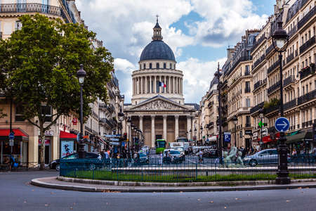 Paris, France, September 13, 2017 - The Pantheon is a neo-classical monument located in the 5th arrondissement of Paris. This monument is now intended to honor the great characters who have marked the history of Franceのeditorial素材