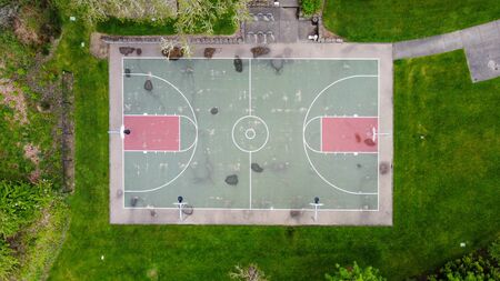 Parks and sports areas are vacant during the Covid 19 Pandemic Lockdownの写真素材