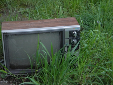 TV In A Fieldの写真素材