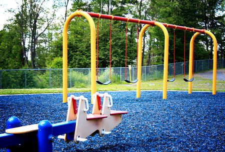 A photo of the playground at a local park.の写真素材