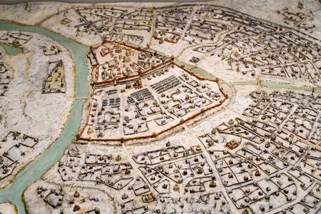 Bird's Eye View over the ancient center of Moscow Kremlinの写真素材