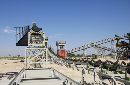 An industrial diamond mining plant is under construction with a lot of unfished work.