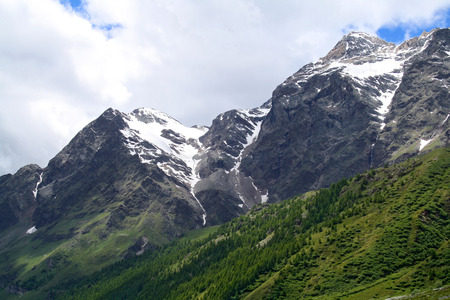Cervinia Mountain Chateau des Dames of the Grandes Murailles chain alpsの写真素材