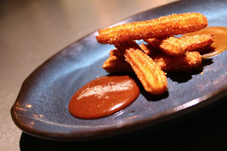 Traditional Mexican churros dessertの写真素材