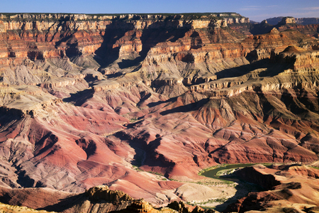 Colorado River Carved Grand Canyon National Park, Arizonaの写真素材