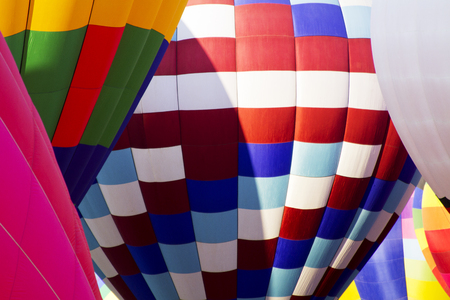 Hot Air Balloons in Memorial Park, Colorado Springs, Coloradoの写真素材
