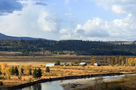 Scenic Wyoming SouthEast of Grand Tetons National Parkの写真素材