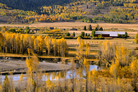 Scenic Wyoming SouthEast of Grand Tetons National Parkの写真素材