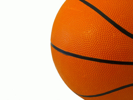 Basketball on white backgroundの写真素材