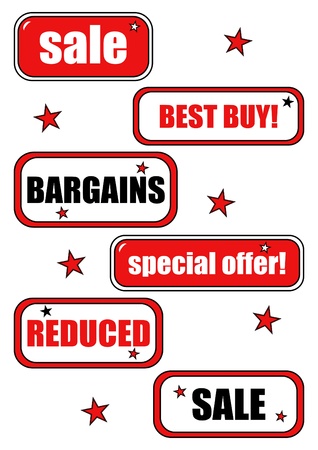 Sale and bargain offer labelsのイラスト素材
