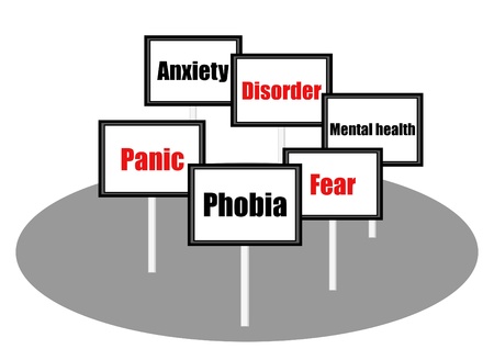 Phobia concept illustrationの写真素材