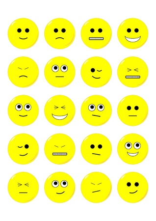 Faces expressionsのイラスト素材