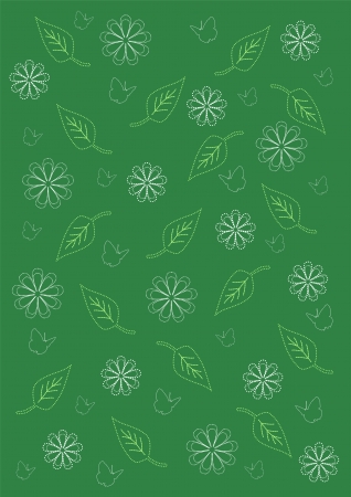 Background green floralのイラスト素材