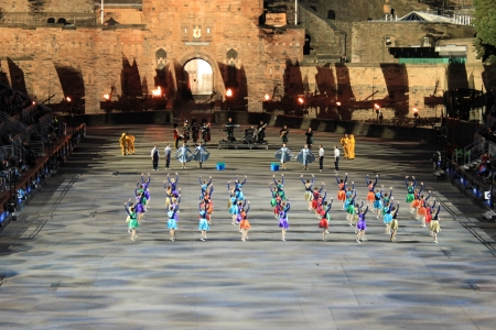 Dancers at Edinburgh Military Tattooのeditorial素材