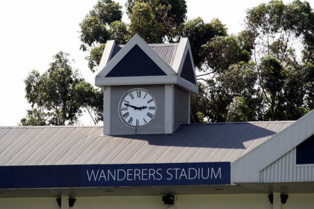 Clock tower at Wanderers Stadium in South Africaのeditorial素材