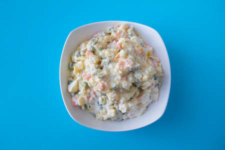 Salad Olivier (in Croatia named "Francuska salata" /French salad)の写真素材