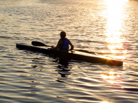 kayak sunriseのeditorial素材