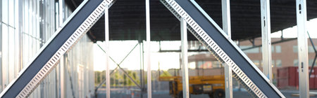 construction site metal beam structure