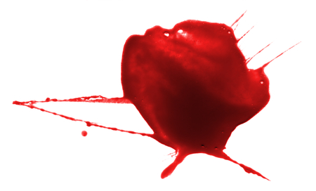 red ink splash liquid splattered inkblot dropの写真素材