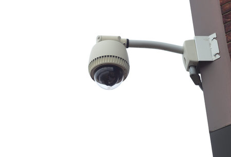 security camera video control safety technology on white background