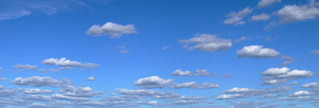 clouds sky cumulus panorama bright blue atmosphere meteo backdrop weather