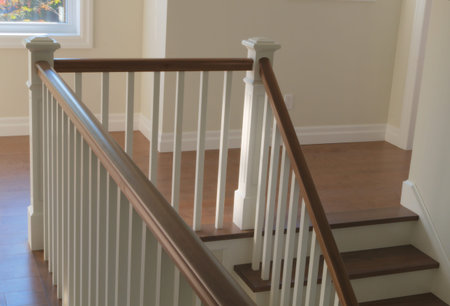 stairs interior staircase white and wood classical design architecture steps