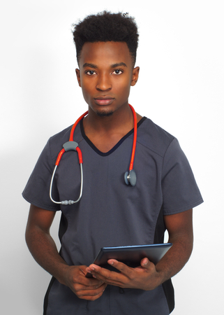 young doctor nurse medical care stethoscope student hospital workerの写真素材