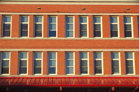 brick building windows elementary school architectureのeditorial素材