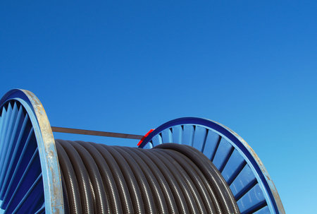 big spool electric cable power equipment coil