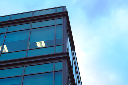 office glass building corner skyscraper corporation finance