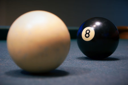 billiards pool 8 ball and white snooker game