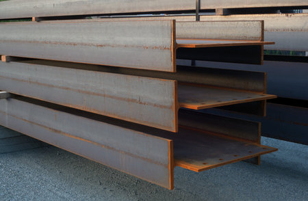 construction beams stack metal structure girder