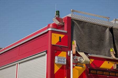 firetruck detail rescue equipment red vehicle emergency 911 fire department