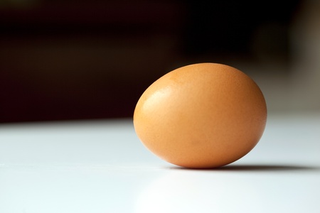 Egg on a kitchen tableの写真素材