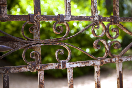 Detail of a rusty gateの写真素材