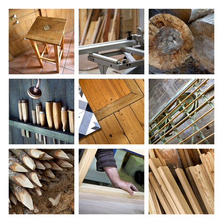 Carpentry collageの写真素材