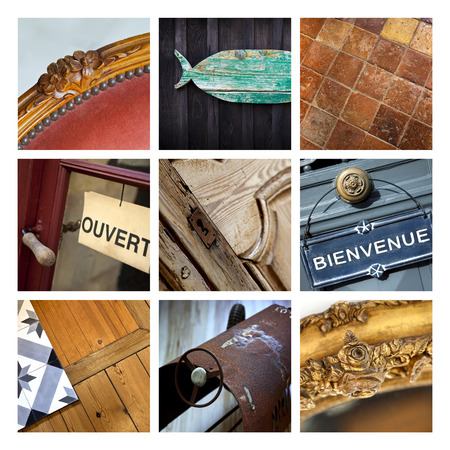 Antique collageの写真素材