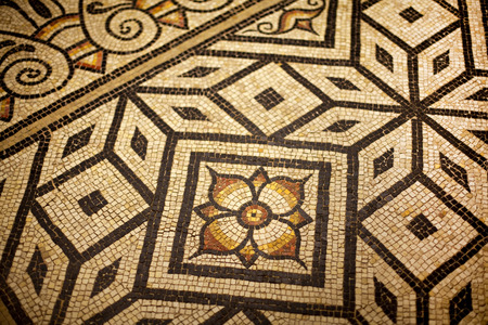 Mosaic tiled floorsの写真素材