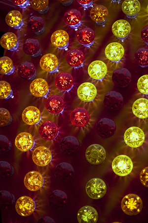 Lights of bulbs on a rideの写真素材