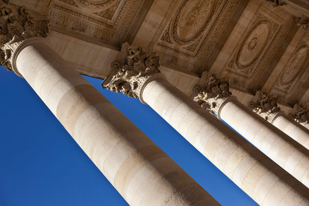 Columns of the porch of Bordeaux opera