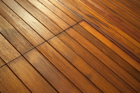 Background with a wooden floor in a houseの写真素材
