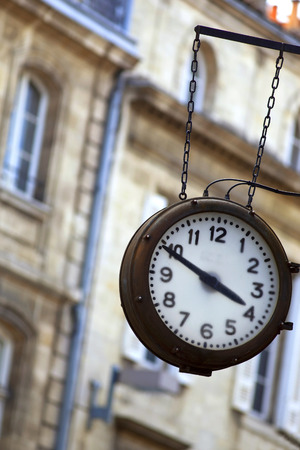 Retro clock on a square in the cityの写真素材