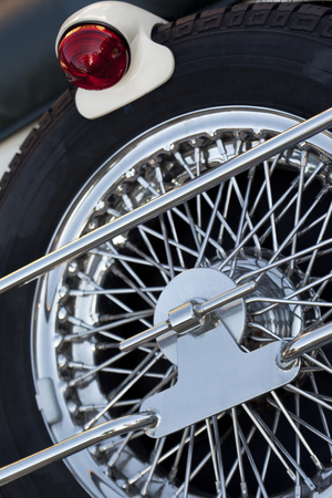 Rim and tire of sports carの写真素材