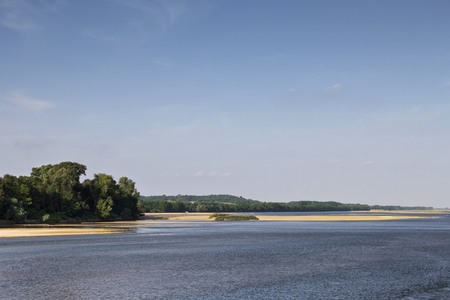 Panorama of the Loire river in Summerの写真素材